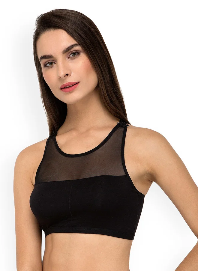 ليس اند مي  Laceandme Women Black Solid Bralette 4203
